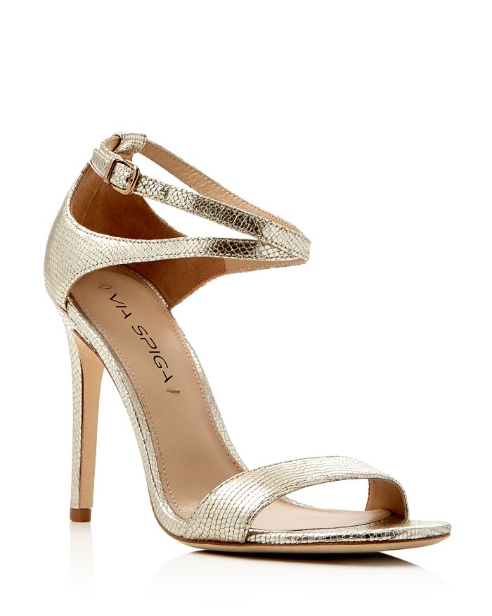 Via Spiga Tiara Metallic High Heel Evening Sandals Bloomingdale s