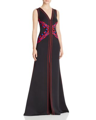 Tadashi Shoji - Tribal Knit Neoprene Gown