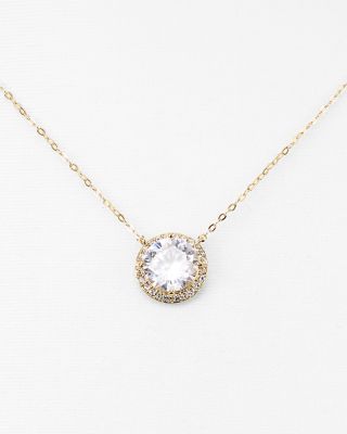 Circle Pendant Necklace, 16"