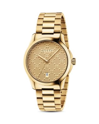 gold gucci watch with diamonds