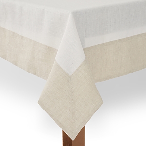 Mode Living Hamptons Tablecloth, 70 X 128 In Beige/white