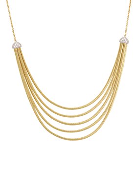 Marco Bicego - 18K Yellow Gold Cairo Five Strand Necklace with Diamonds, 16.5"