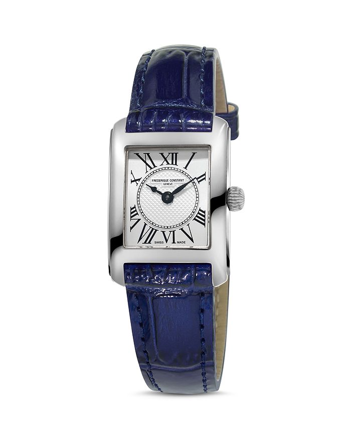 Frederique Constant Classics Carree Quartz Watch, 23mm In White/blue
