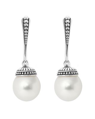 LAGOS Sterling Silver Luna Freshwater Cultured Pearl Drop Earrings