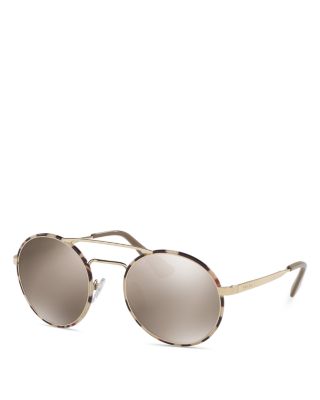 prada women's round 54mm sunglasses