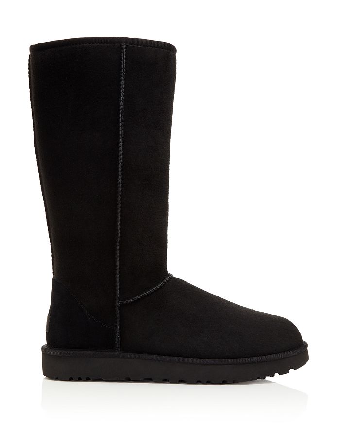 Shop Ugg Classic Ii Tall Shearling Boots In Black
