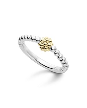LAGOS - Caviar Icon 18K Gold and Sterling Silver Bead Cluster Stacking Ring