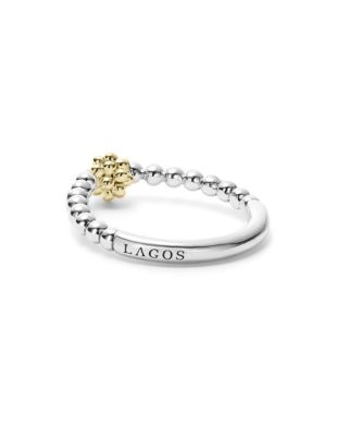 Caviar Icon 18K Gold and Sterling Silver Bead Cluster Stacking Ring