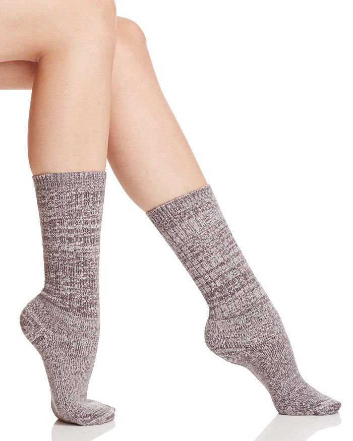Shop Ugg Rib Knit Crew Socks In Nightfall
