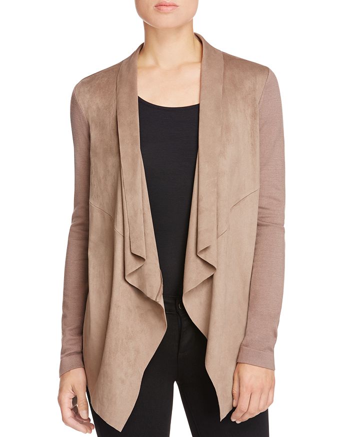 Bagatelle Draped Faux Suede Jacket Bloomingdale s