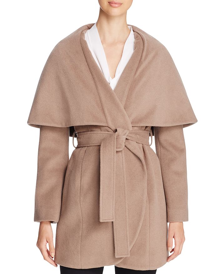 tahari shawl collar coat