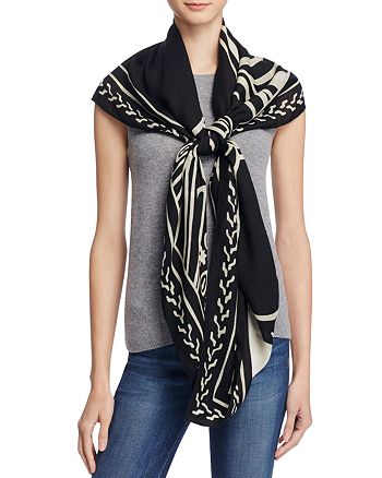 Tory Burch Trocadero Oversized Square Scarf | Bloomingdale's