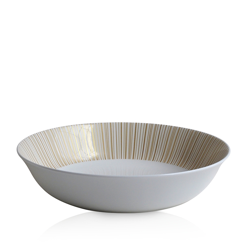 Bernardaud Sol Open Vegetable Dish, 11" In Gold/white