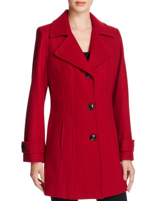 anne klein single breasted wool coat