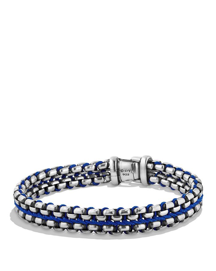 David Yurman - Men's Woven Box Chain Bracelet in Blue