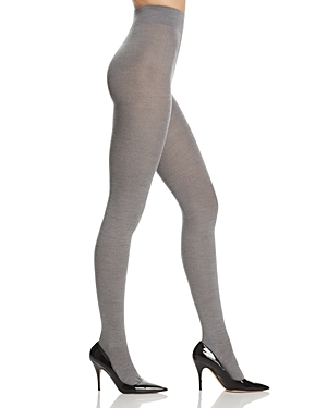 Falke Soft Merino Wool Blend Tights In Light Gray