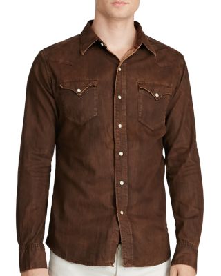 ralph lauren denim western shirt