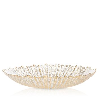 VIETRI - Rufolo Glass Gold Large Serving Bowl