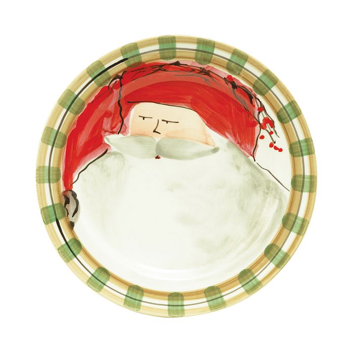 Vietri Old St. Nick Striped Hat Dinner Plate In Open Misc