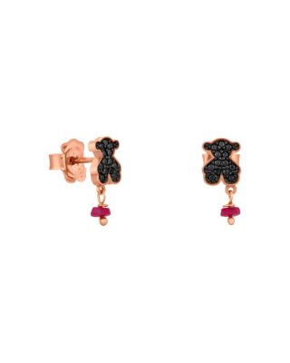 TOUS - Jeweled Bear Stud Drop Earrings