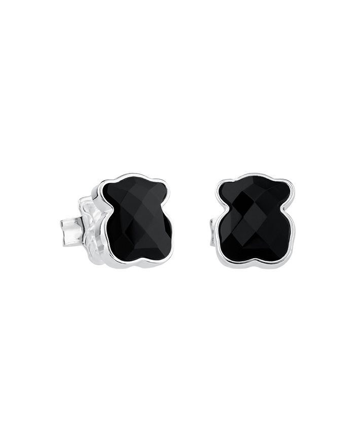 TOUS Mini Black Onyx Bear Sterling Silver Stud Earrings | Bloomingdale\'s