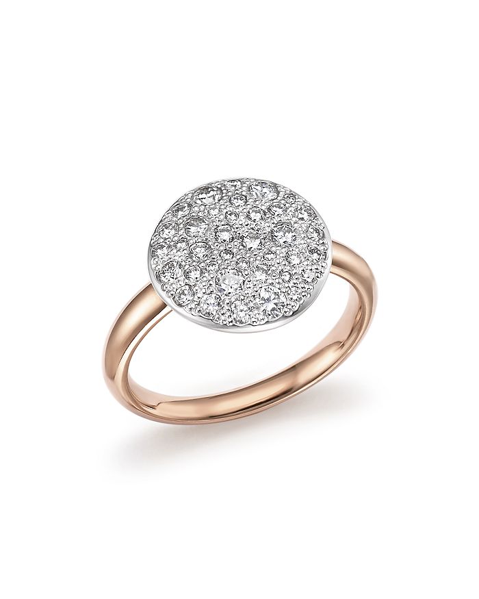 POMELLATO SABBIA RING WITH DIAMONDS IN 18K ROSE GOLD,PAB2040O7000DB000