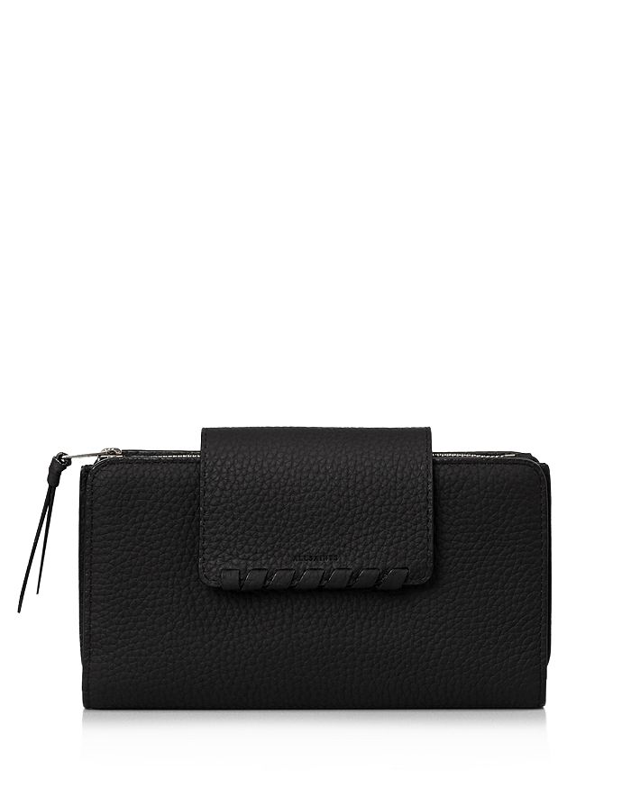 Allsaints Kita Japanese Leather Wallet In Black | ModeSens