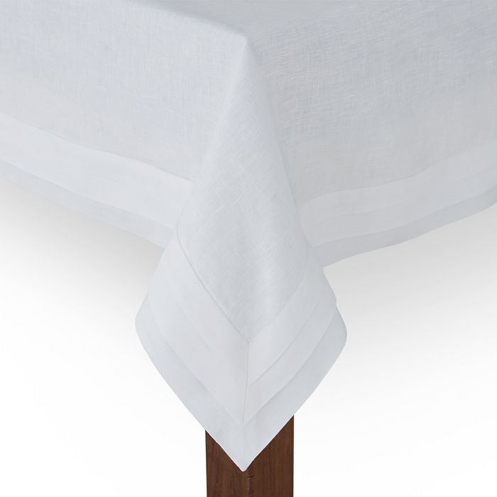 Matouk Lowell Tablecloth, 70 X 162 In White