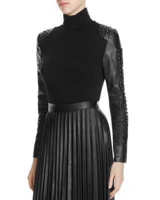 gracia faux leather skirt