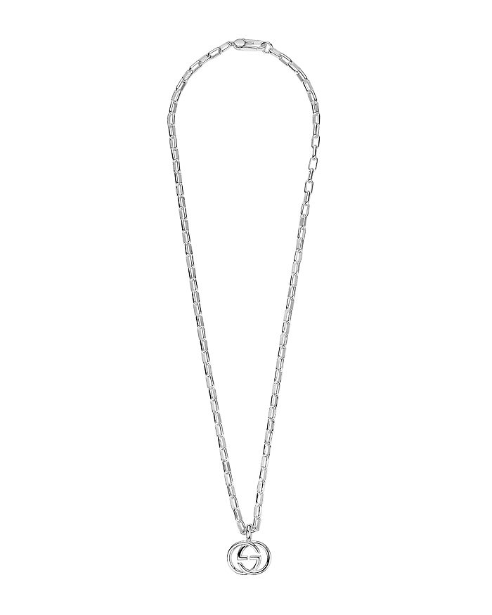 Sterling Silver Interlocking Double G Pendant Necklace, | Bloomingdale's