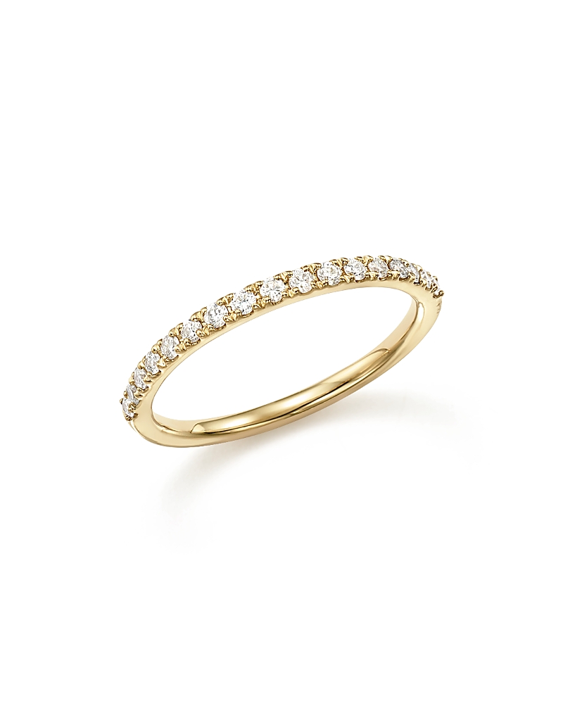 Bloomingdale's Diamond Micro-pave Stack Ring In 14k Yellow Gold, .25 Ct. T. W. In White/gold
