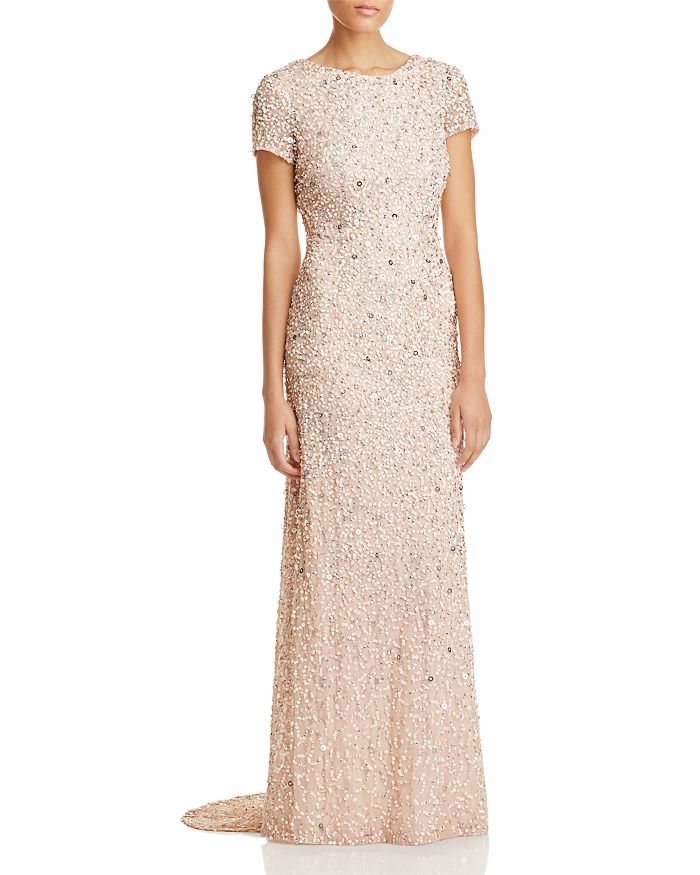 Adrianna Papell Womens Beaded Long Dress : : Clothing, Shoes &  Accessories