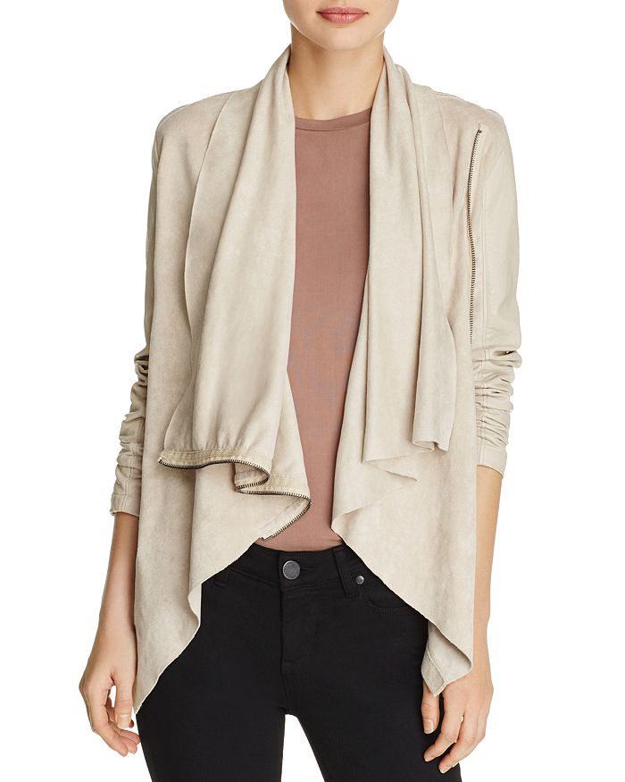  [BLANKNYC] Womens Luxury Clothing Front Drape Jacket