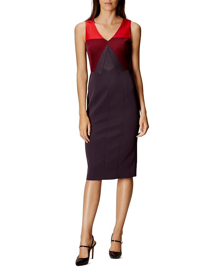 KAREN MILLEN ColorBlock Pencil Dress Bloomingdale's