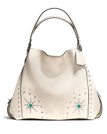 COACH Western Rivets Edie Shoulder Bag 42 in Glovetanned Leather |  Bloomingdale's