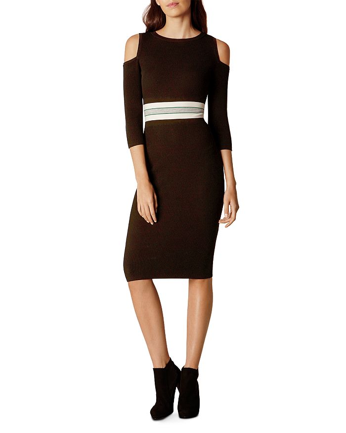 KAREN MILLEN Sporty Cold Shoulder Dress Bloomingdale s