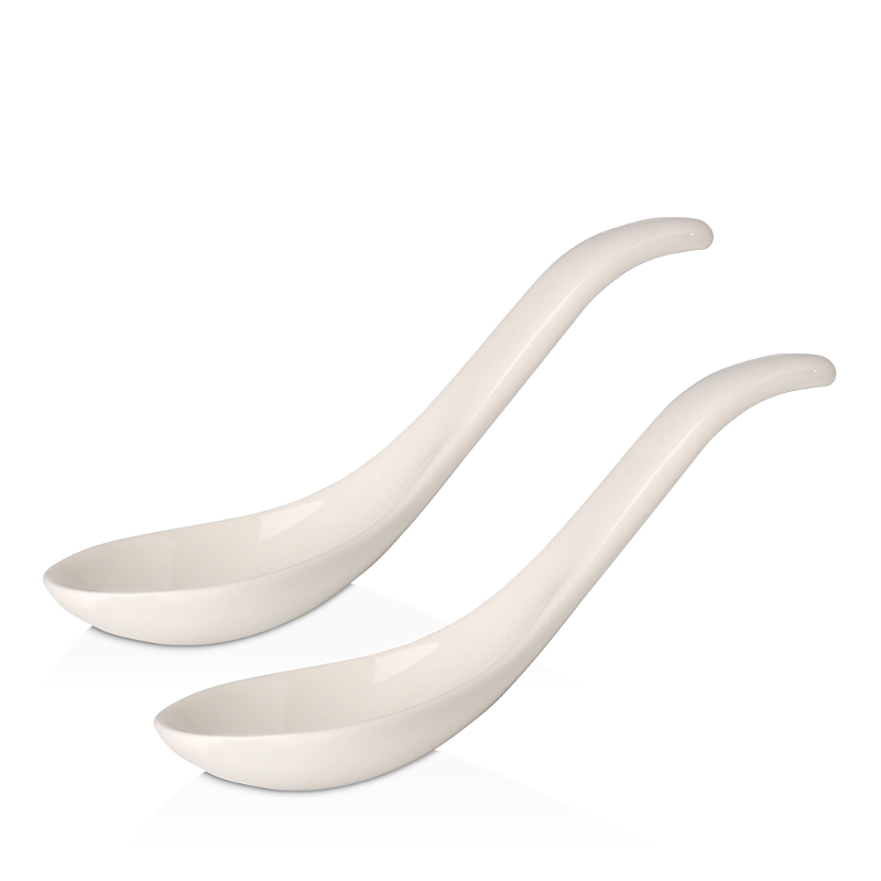 Villeroy & Boch Soup Passion Set Of 2 Asia Spoons In White