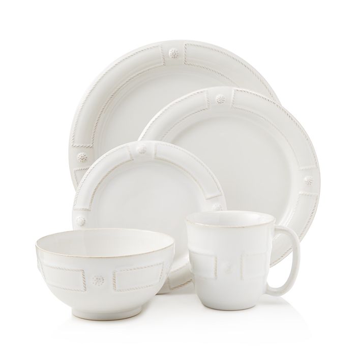 Shop Juliska Berry & Thread French Panel 5-piece Place Setting In Whitewash