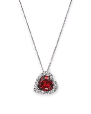 garnet and diamond pendant