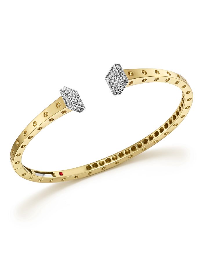 Roberto Coin 18K White and Yellow Gold Pois Moi Chiodo Bangle with ...