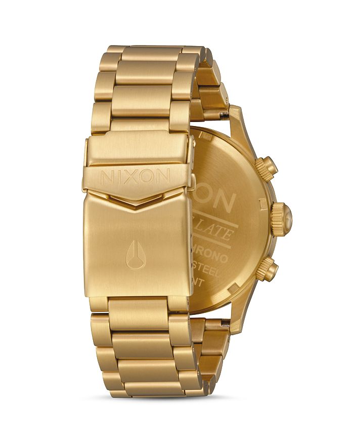 Shop Nixon Sentry Chrono Watch, 42mm In Gold