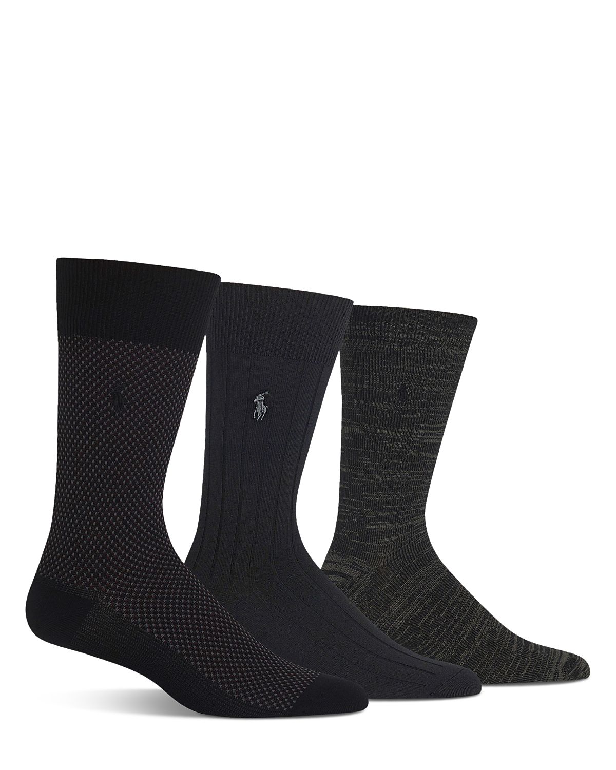 Polo Ralph Lauren Supersoft Birdseye, Solid Rib & Melange Trouser Socks - Pack of 3
