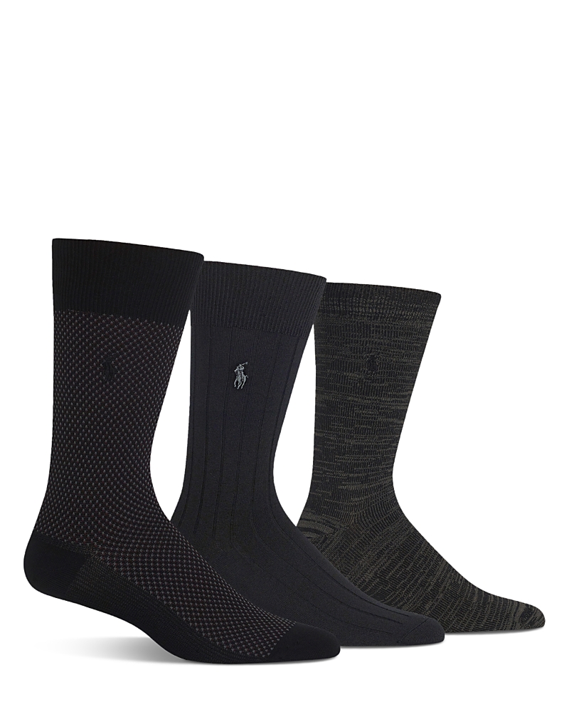 Polo Ralph Lauren Supersoft Birdseye, Solid Rib & Melange Trouser Socks - Pack of 3