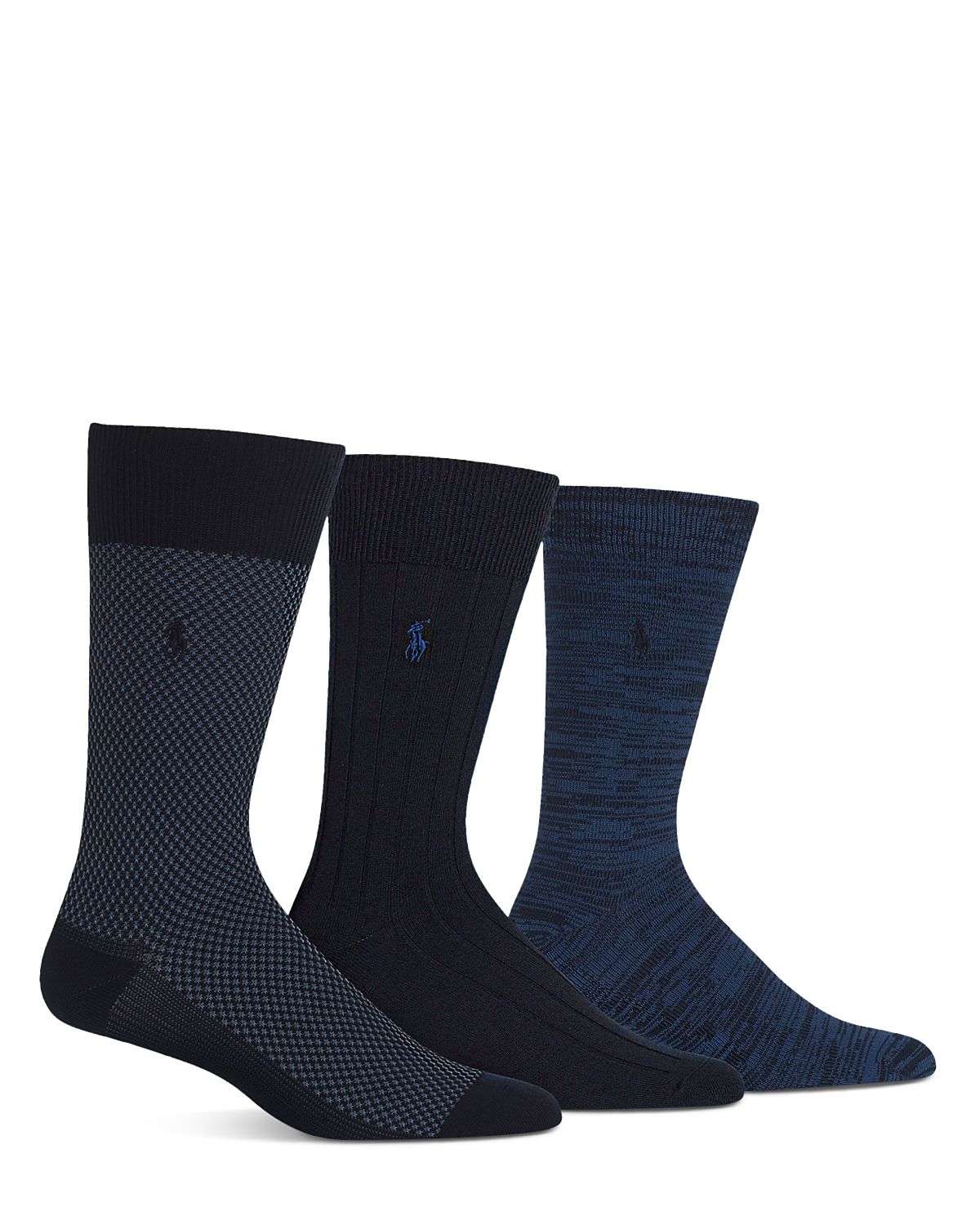 Polo Ralph Lauren Supersoft Birdseye, Solid Rib & Melange Trouser Socks - Pack of 3