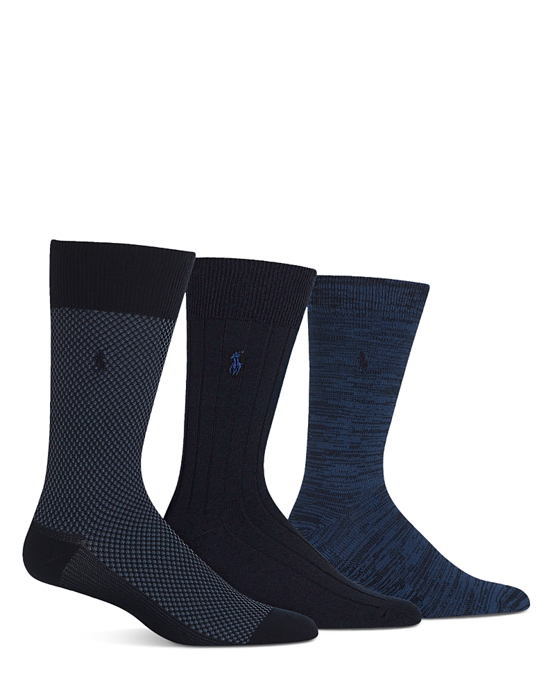 Polo Ralph Lauren Supersoft Birdseye, Solid Rib & Melange Trouser Socks - Pack of 3 · OS