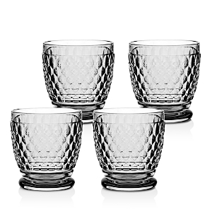 Villeroy & Boch Boston Set Of 4 Double Old Fashioned Glasses In Smoke