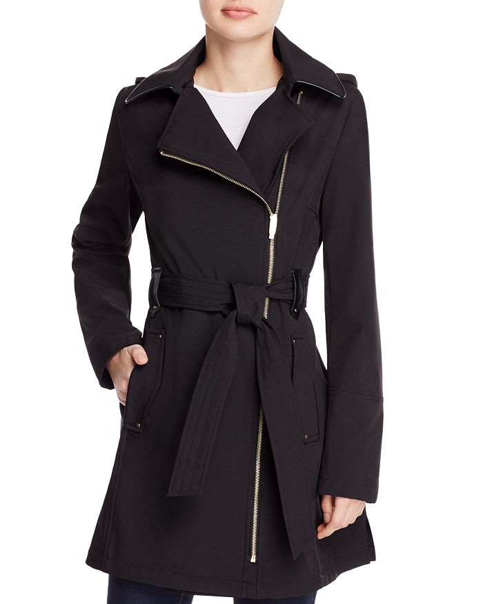 Via Spiga Asymmetric Front Belted Trench Coat | Bloomingdale's