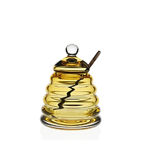 William Yeoward Crystal Country Honeycomb Honey Jar and Spoon