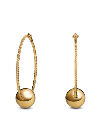 David Yurman Solari Large Hoop Earrings in 18K Gold | Bloomingdale's