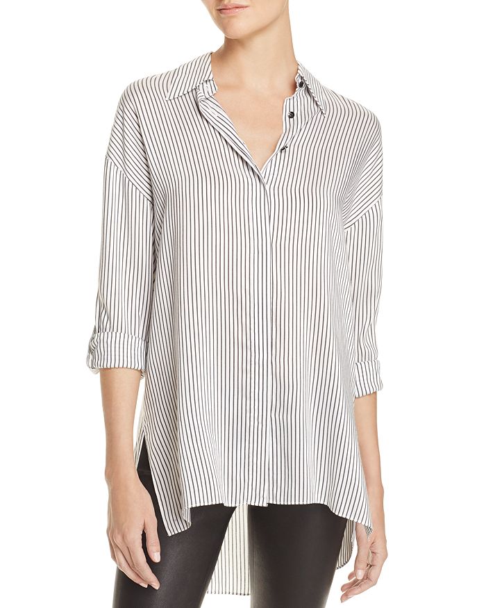Alice and Olivia Alice + Olivia Mellie Striped Shirt | Bloomingdale's